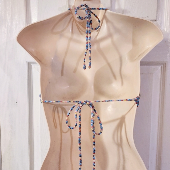 TWIST FRONT KNIT BACKLESS SPACE DYE CROP TOP SIZE S - Picture 5 of 9